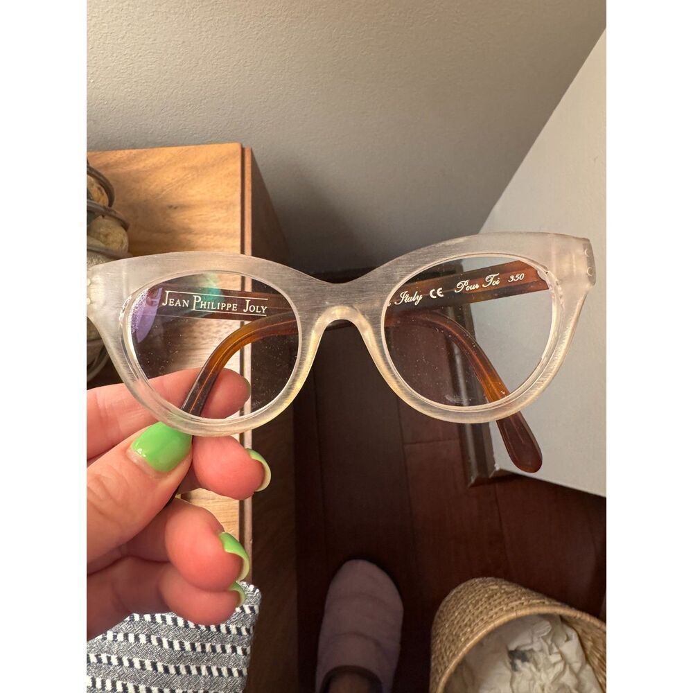 Jean Philippe Joly Pour Toi 350 Vintage Cat Eye Eyeglasses Clear Tortoise Italy - Picture 5 of 12